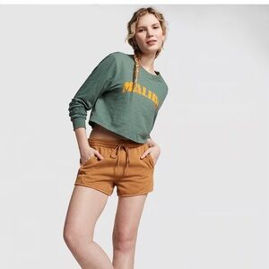 PINK Victoria Secret Cotton Cropped Long Sleeve T‎ Shirt